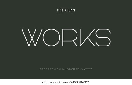 Modern abstract digital alphabet font. Minimal technology typography, Creative urban sport fashion futuristic font and with numbers. vector illustration