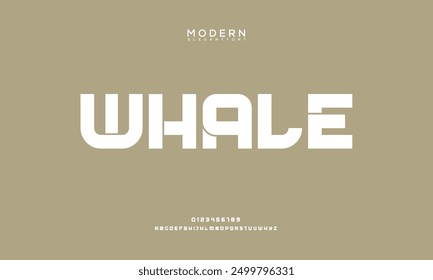 Modern abstract digital alphabet font. Minimal technology typography, Creative urban sport fashion futuristic font and with numbers. vector illustration