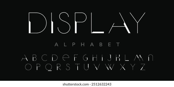 Modern abstract digital alphabet font. Minimal technology typography, Creative urban sport fashion futuristic font and with numbers. vector illustration