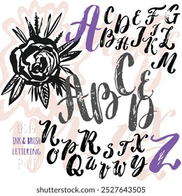 Modern abstract digital alphabet font.  vector illustration