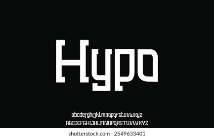 Modern abstract digital alphabet font. Minimal technology typography, Creative urban sport fashion futuristic font and with numbers. vector illustration