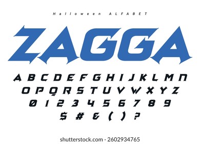 Modern abstract digital alphabet font. Minimal technology typography, Creative urban sport fashion futuristic font and with numbers. vector illustration