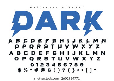 Modern abstract digital alphabet font. Minimal technology typography, Creative urban sport fashion futuristic font and with numbers. vector illustration