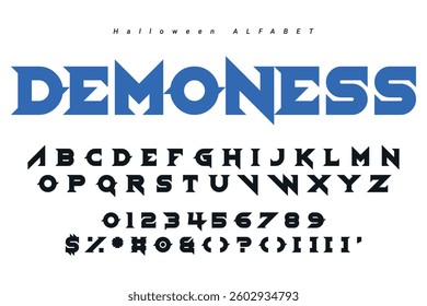 Modern abstract digital alphabet font. Minimal technology typography, Creative urban sport fashion futuristic font and with numbers. vector illustration