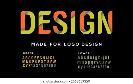 Modern abstract digital alphabet font. Minimal technology typography, Creative urban sport fashion futuristic font and with numbers. vector illustration
