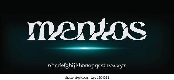 Modern abstract digital alphabet font. Minimal technology typography, Creative urban sport fashion futuristic font and with numbers. vector illustration