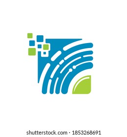 modern abstract digital atmosphere layer vector icon