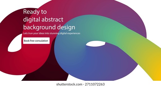 Diseño de fondo digital abstracto moderno con colores vibrantes de gradiente de fondo