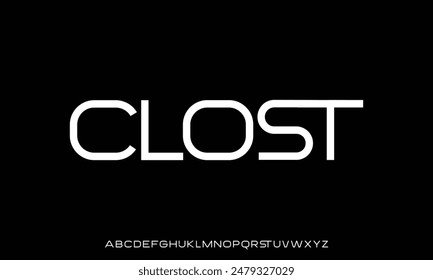 Modern abstract digital. Logo creative font, type, technology, movie, digital, music, movie. Fonts and illustration in vector format.