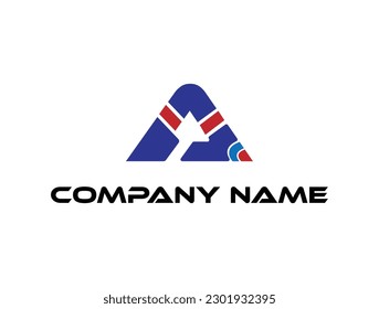 Logo digital abstracto moderno. tipografía, bicicleta creativa y tecnología mínima   logotipo de ilustración vectorial.  conjunto de símbolos para el artista, estilo moderno Awesome logotipo en forma de plantilla Modo plano.