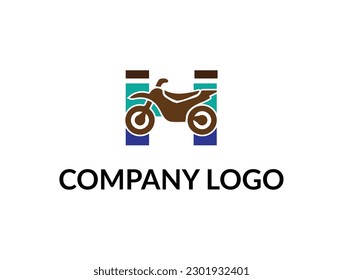 Modern abstract digital logo. typography, Creative Bike and  Minimal technology   vector illustration logo.  symbol set for  artist, modern style Awesome logo in shape a template Mode flat.