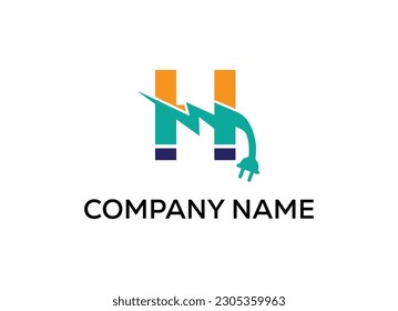 Modern abstract digital logo. typography, Creative Electrical logo and  Minimal technology   vector illustration logo.  symbol set for  artist, modern style Awesome logo in shape a template Mode flat.