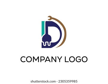 Modern abstract digital logo. typography, Creative Electrical logo and  Minimal technology   vector illustration logo.  symbol set for  artist, modern style Awesome logo in shape a template Mode flat.