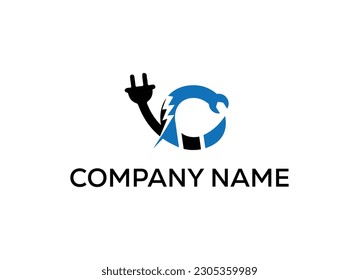 Modern abstract digital logo. typography, Creative Electrical logo and  Minimal technology   vector illustration logo.  symbol set for  artist, modern style Awesome logo in shape a template Mode flat.