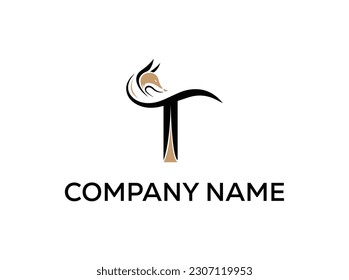 Modern abstract digital logo. typography, Creative Fox logo and  Minimal technology   vector illustration logo.  symbol set for  artist, modern style Awesome logo in shape a template Mode flat.