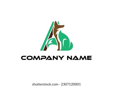 Modern abstract digital logo. typography, Creative Fox logo and  Minimal technology   vector illustration logo.  symbol set for  artist, modern style Awesome logo in shape a template Mode flat.