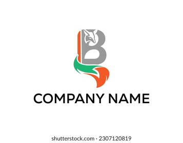 Modern abstract digital logo. typography, Creative Fox logo and  Minimal technology   vector illustration logo.  symbol set for  artist, modern style Awesome logo in shape a template Mode flat.