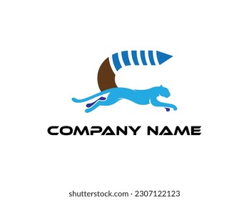 Modern abstract digital logo. typography, Creative Tiger logo and  Minimal technology   vector illustration logo.  symbol set for  artist, modern style Awesome logo in shape a template Mode flat.