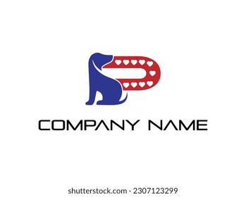 Modern abstract digital logo. typography, Creative Dog logo and  Minimal technology   vector illustration logo.  symbol set for  artist, modern style Awesome logo in shape a template Mode flat.