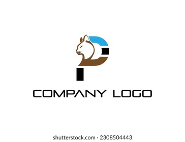 Modern abstract digital logo. typography, Creative cat logo and  Minimal technology   vector illustration logo.  symbol set for  artist, modern style Awesome logo in shape a template Mode flat.