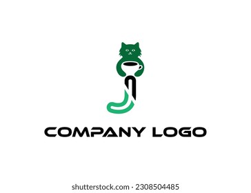 Modern abstract digital logo. typography, Creative cat logo and  Minimal technology   vector illustration logo.  symbol set for  artist, modern style Awesome logo in shape a template Mode flat.