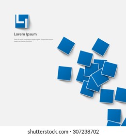Modern Abstract Digital Squares Background