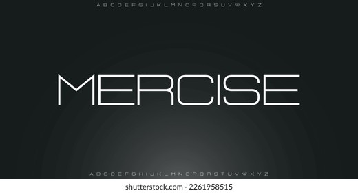 Modern abstract digital tech font. Logo creative font, type, technology, movie, digital, music, movie. Font and illustration in vector format.