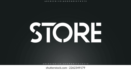 Modern abstract digital tech font. Logo creative font, type, technology, movie, digital, music, movie. Font and illustration in vector format.