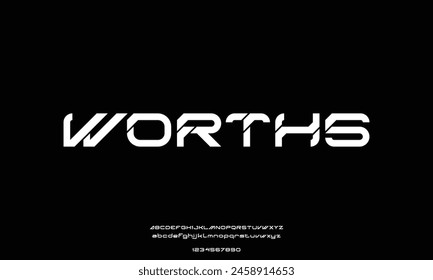 Modern abstract digital tech font. Logo creative font, type, technology, movie, digital, music, movie. Fonts and illustration in vector format. Luxury Font.