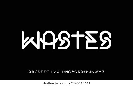 Modern abstract digital tech font. Logo creative font, type, technology, movie, digital, music, movie. Fonts and illustration in vector format.