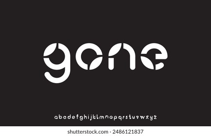 Modern abstract digital tech font. Logo creative font, type, technology, movie, digital, music, movie. Font and illustration in vector format.