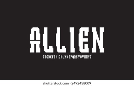 Modern abstract digital tech font. Logo creative font, type, technology, movie, digital, music, movie. Font and illustration in vector format.
