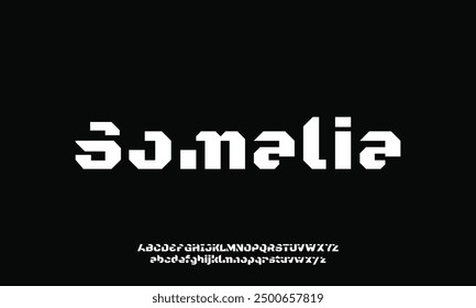 Modern abstract digital tech font. Logo creative font, type, technology, movie, digital, music, movie. Font and illustration in vector format.