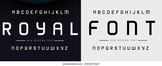 Modern abstract digital tech font. Logo creative font, type, technology, movie, digital, music, movie. Font and illustration in vector format.