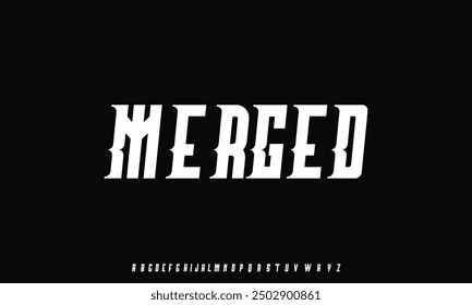 Modern abstract digital tech font. Logo creative font, type, technology, movie, digital, music, movie. Font and illustration in vector format.