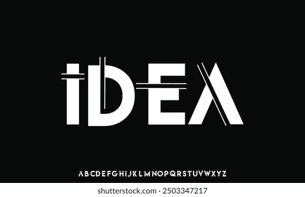 Modern abstract digital tech font. Logo creative font, type, technology, movie, digital, music, movie. Font and illustration in vector format.