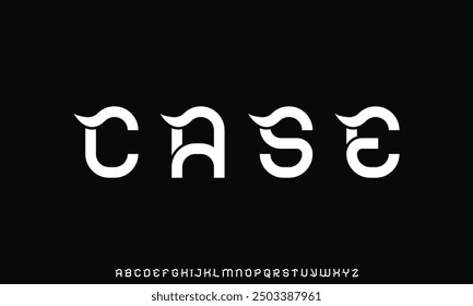 Modern abstract digital tech font. Logo creative font, type, technology, movie, digital, music, movie. Font and illustration in vector format.