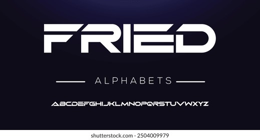 Modern abstract digital tech font. Logo creative font, type, technology, movie, digital, music, movie. Font and illustration in vector format.