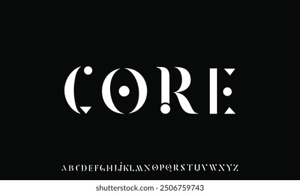 Modern abstract digital tech font. Logo creative font, type, technology, movie, digital, music, movie. Font and illustration in vector format.