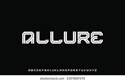 Modern abstract digital tech font. Logo creative font, type, technology, movie, digital, music, movie. Font and illustration in vector format.
