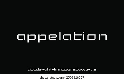 Modern abstract digital tech font. Logo creative font, type, technology, movie, digital, music, movie. Font and illustration in vector format.