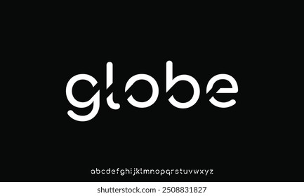 Fonte digital abstrata moderna da tecnologia. Fonte criativa logotipo, tipo, tecnologia, filme, digital, música, filme. Fonte e ilustração em formato vetorial.