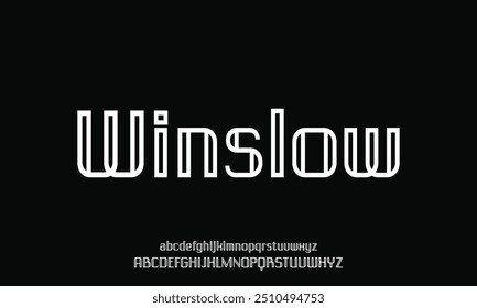 Modern abstract digital tech font. Logo creative font, type, technology, movie, digital, music, movie. Font and illustration in vector format.