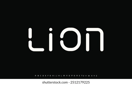 Fuente de tecnología digital abstracta moderna. Logo fuente creativa, tipo, tecnología, película, digital, música, película. Fuente e ilustración en formato Vector.