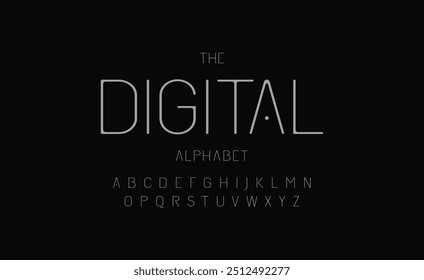 Modern abstract digital tech font. Logo creative font, type, technology, movie, digital, music, movie. Fonts and illustration in vector format. Luxury Font.