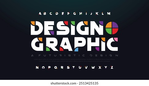 Modern abstract digital tech font. Logo creative font, type, technology, movie, digital, music, movie. Fonts and illustration in vector format. Luxury Font.