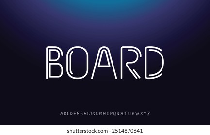 Modern abstract digital tech font. Logo creative font, type, technology, movie, digital, music, movie. Font and illustration in vector format.