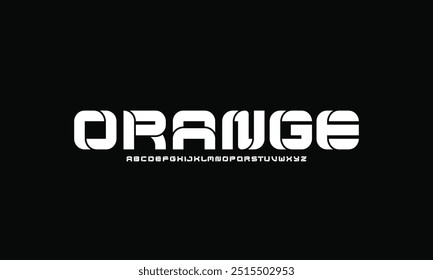 Modern abstract digital tech font. Logo creative font, type, technology, movie, digital, music, movie. Fonts and illustration in vector format.