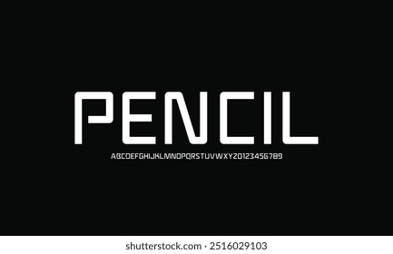 Modern abstract digital tech font. Logo creative font, type, technology, movie, digital, music, movie. Font and illustration in vector format.