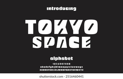 Modern abstract digital tech font. Logo creative font, type, technology, movie, digital, music, movie. Font and illustration in vector format.